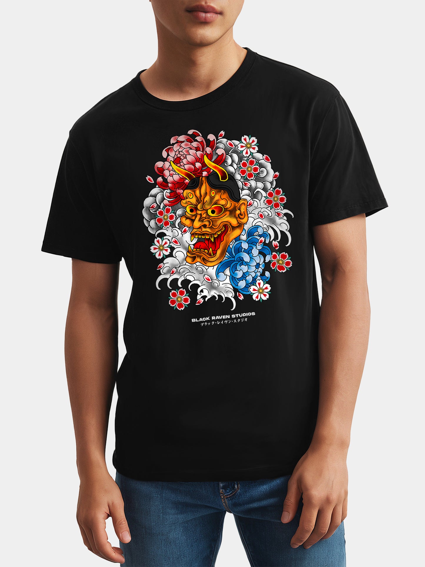 Black graphic tee with design: “The Protector - For Everyone”