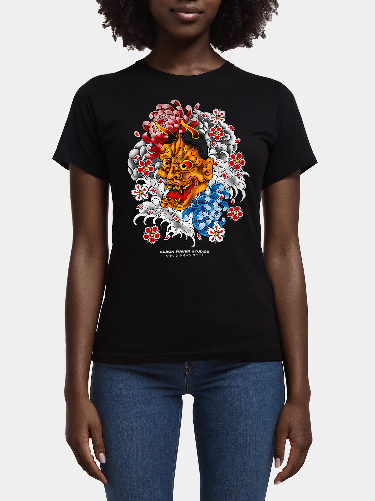 Black graphic tee with design: “The Protector - For Her”