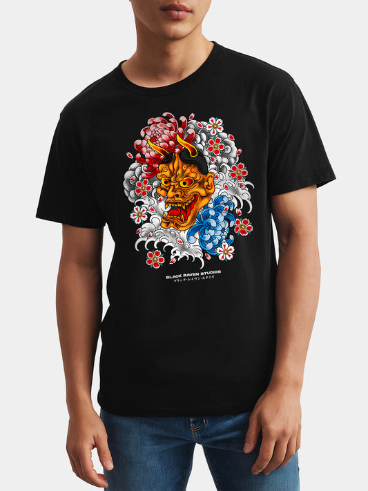 Black graphic tee with design: “The Protector - For Everyone”