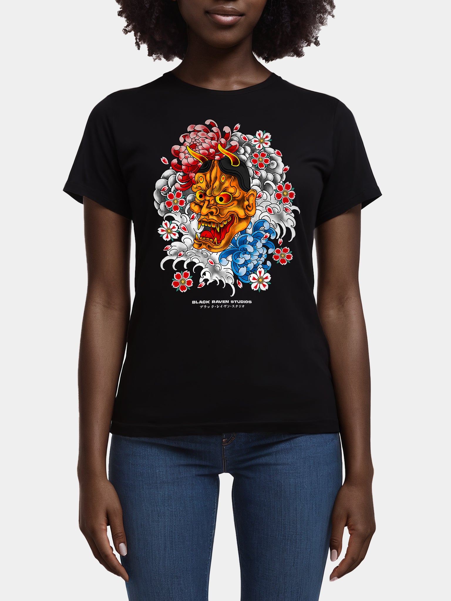 Black graphic tee with design: “The Protector - For Her”