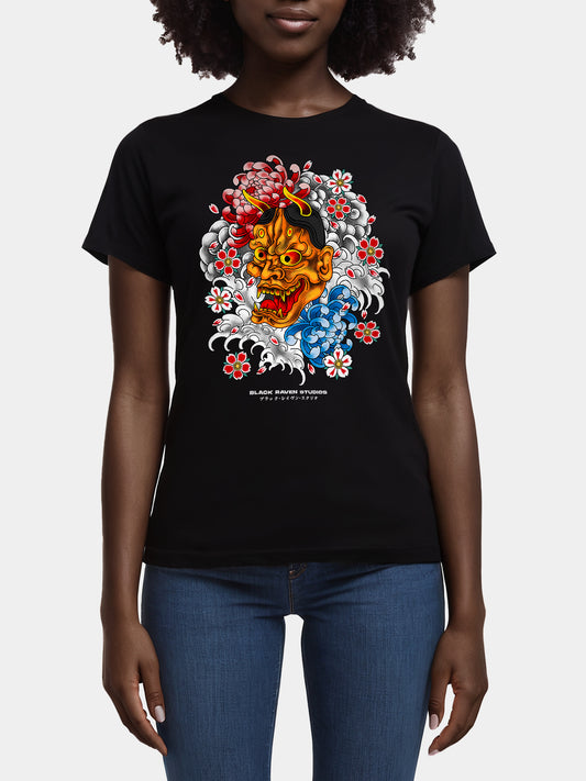 Black graphic tee with design: “The Protector - For Her”